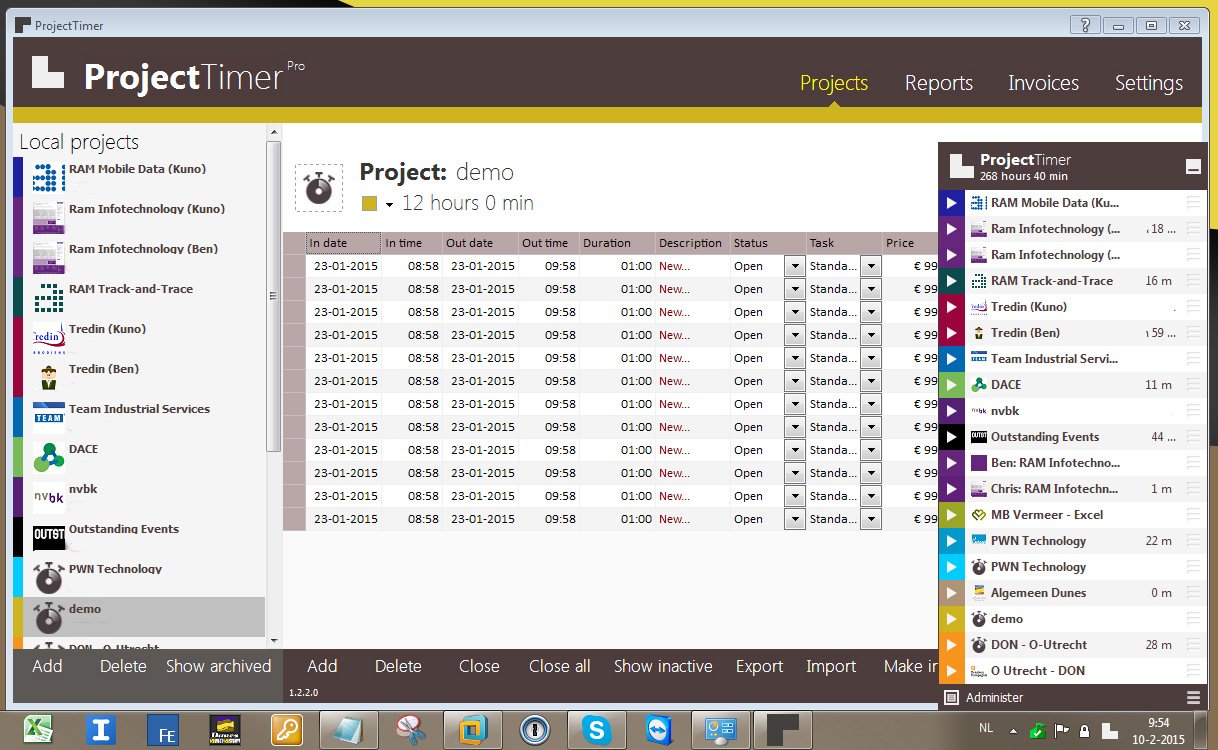 Ram programs. Project timer. Project timer приложение. Таймшит ремайндер. Timesheet для Windows 10 download.